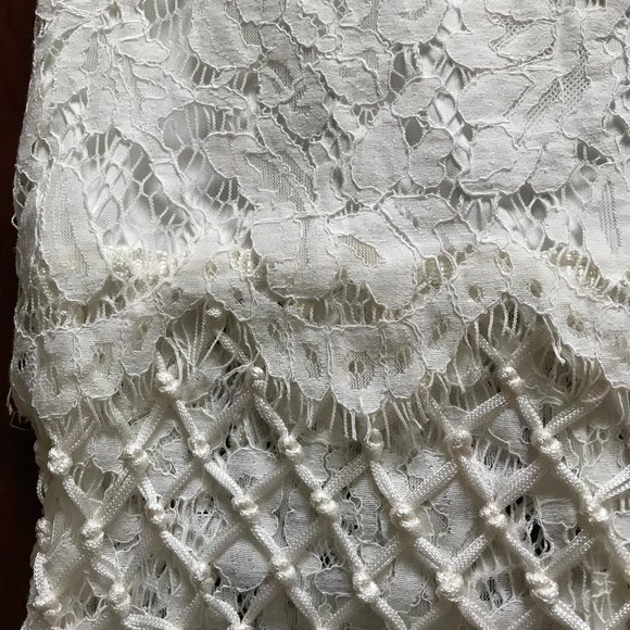 Verty White lace fringe skirt S - Picture 7 of 9